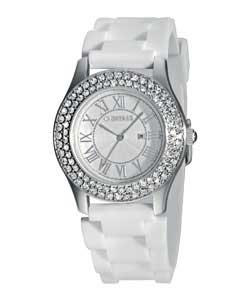 Ladies White Sports Style Watch