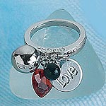 Womens CZ & Bead Ring