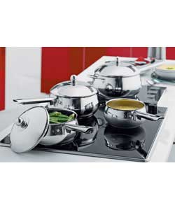 Richards 4 Piece Apple Shape Stainless Pan Set