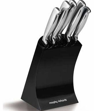 5 Piece Knife Block - Black