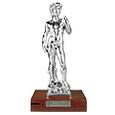 Morpier Firenze Michelangelo` David Sculpture Layered in Sterling Silver