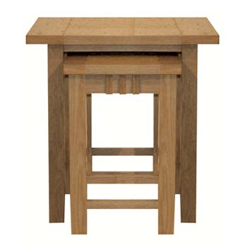 Morris Furniture Artisan Solid Oak Nest of Tables