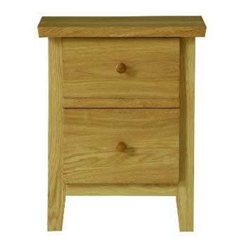 Morris Furniture Avenue Oak 2 Drawer Bedside Table