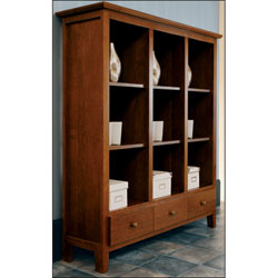 Havana Open Bookcase - Dark Natural Oak