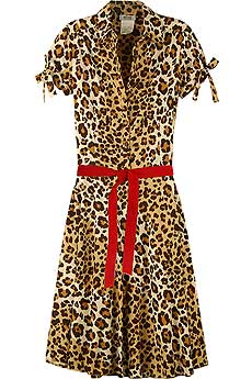 Moschino Cheap & Chic Leopard Print Shirtdress