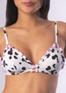 Moschino Dalmatian Print triangle bra