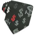 Moschino Dollar Shimmering Woven Silk Tie