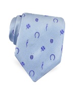 Moschino Lucky Symbols Woven Silk Tie