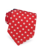 Stars and Stripes Printed Silk Tie