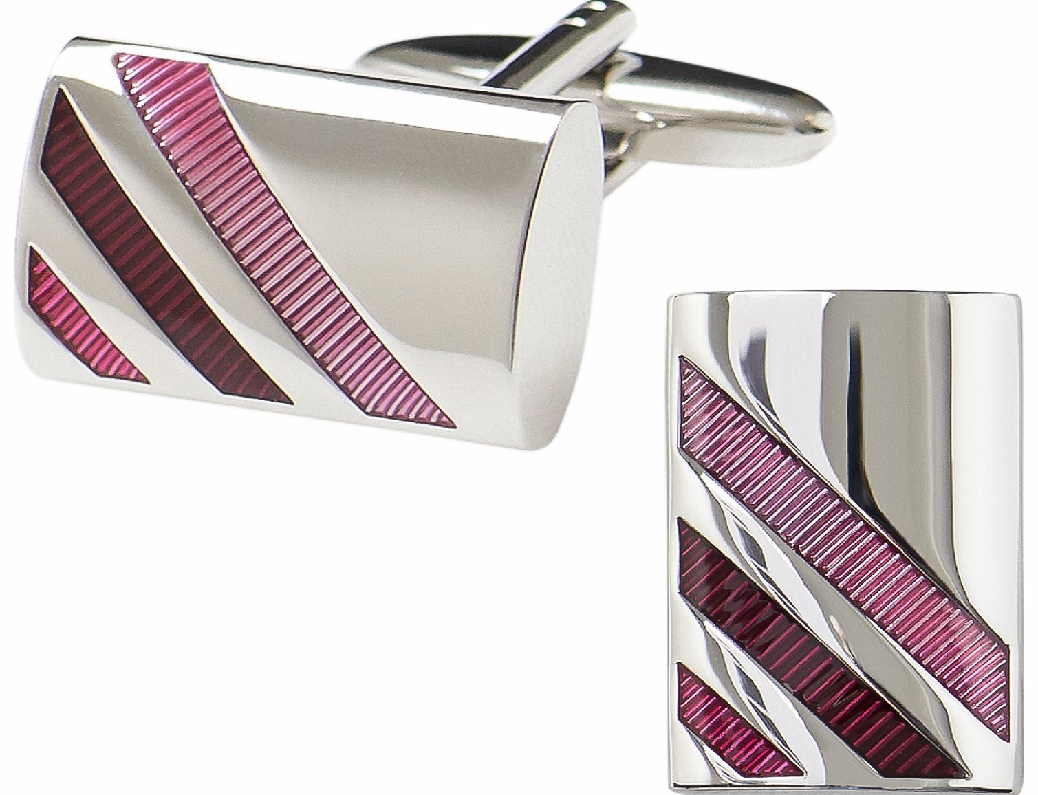 Pink Enamel Cufflinks