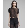 Motel Rocks Motel Alex Crop Blouse in Leopard Print