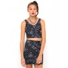 Motel Bally Scoop Back Crop Top In Bandana Print