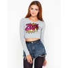Motel Bonnie Long Sleeve Crop Top in Sequin ZAP