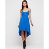 Motel Bryony Dip Hem Strappy Dress in Royal Blue