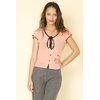 Motel Clara Blouse in Shell Pink