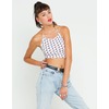 Motel Fonda Halter Crop in Black and White