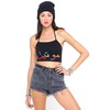 Motel Fonda Halter Crop in Black Spandex with