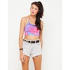 Motel Fonda Halter Crop in Multicoloured Tie Dye