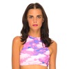 Motel Hera Crop Bikini Top in Clouds