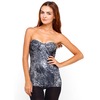 Motel Jelle Strapless Body in Grey Marble Sequin