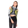 Motel Larissa Cut Out Turtleneck Crop in Neon