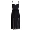 Motel Louise Sheer Midi Dress in Black Wave
