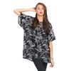 Motel Major Oversized Tee in Palm Leaf Black