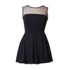 Motel Mandy Mesh Back Skater Dress in Black