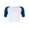 Motel Mel Baseball Crop Top in White