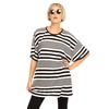 Motel Oversized Major Tee in Mixed Stripe