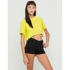 Motel Petro Box Crop Top in Citrus Yellow