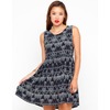 Motel Polly Babydoll Dress in Black Pyramid Print