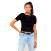 Motel Rose Fluffy Short Sleeve Top in Black