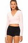 Motel Wrap Crop Top in Baby Pink
