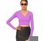 Motel Wrap Crop Top in Lilac