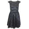 Motel Zee Zee Cap Sleeve Dress in Black Rose Lace