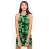 Motel Zena Bodycon Dress in Green Palm Leaf