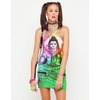 Motel Zena Bodycon Dress in Rainbow Shiva Print