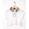 Motel Vintage Andy Collared Crop Blouse 0166 ONE