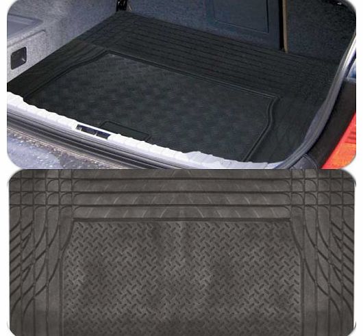 Motionperformance Essentials Universal Black Tough Heavy Duty Rubber Car Interior Protection Boot Mat Liner