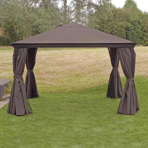 Chocolate Brown Rectangular Gazebo