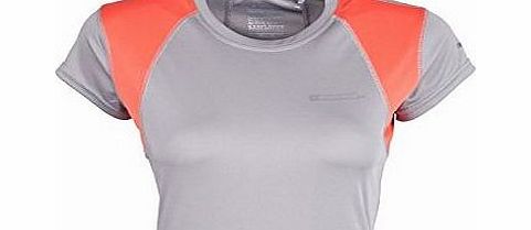 Mountain Warehouse Glide Womens Short Sleeve Sport Baselayer Top Grey 8