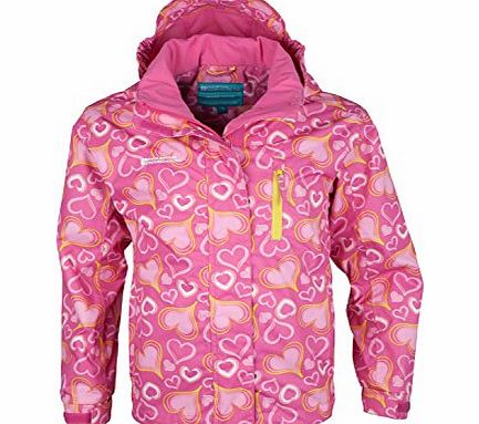 Mountain Warehouse Zest Kids Waterproof Jacket Kids Childrens Boys Girls Rain Proof Jacket Coat Pink 5-6 years