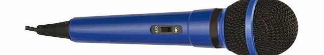 Mr Entertainer Plastic Karaoke Microphone Blue