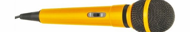 Mr Entertainer Plastic Karaoke Microphone Yellow