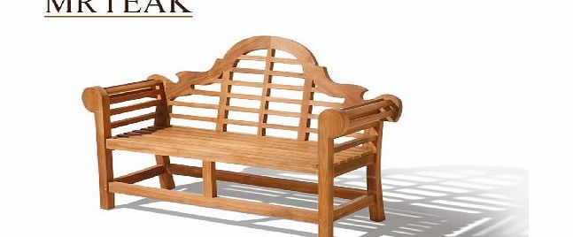 MR TEAK THE SISSINGHURST LUTYENS DELUXE TEAK GARDEN BENCH FULLY ASSEMBLED