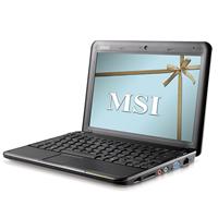 MSI Wind U100 black XP Atom N270 1.6Ghz 1GB 120GB HDD 10 screen camera XP Home 1 yr manufacturer` warran