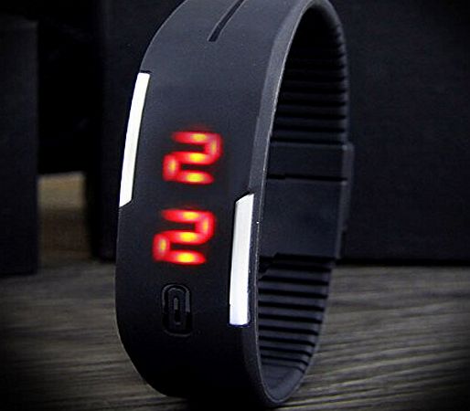 Mudder Portable Red Led Bracelet Sport Watch For Men Women