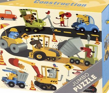 MudPuppy Construction Jumbo Puzzle