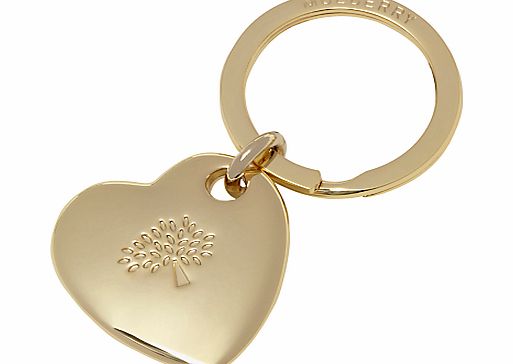 Mulberry Heart Metal Keyring